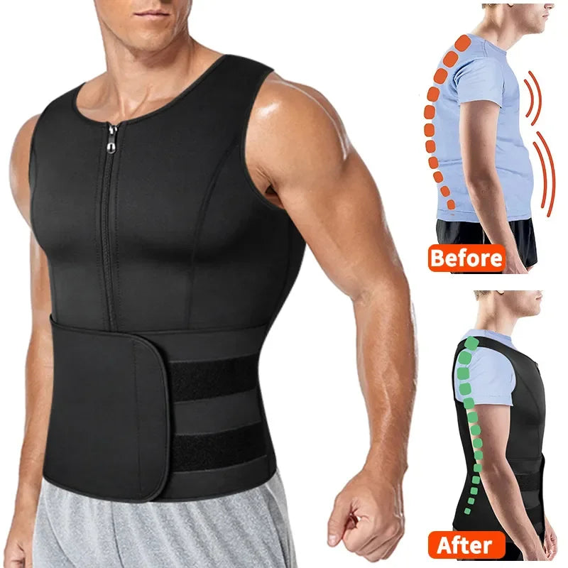 Correcteur de posture ajustable – ceinture dorsale et épaules, soutien lombaire pour hommes