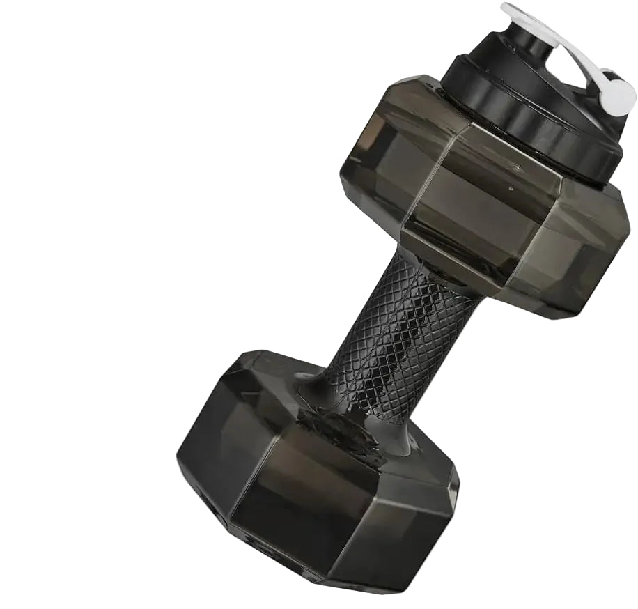 Bouteille d’Eau Haltère 2,6 L – Gourde Fitness Éco-responsable pour Gym, Yoga et Sport