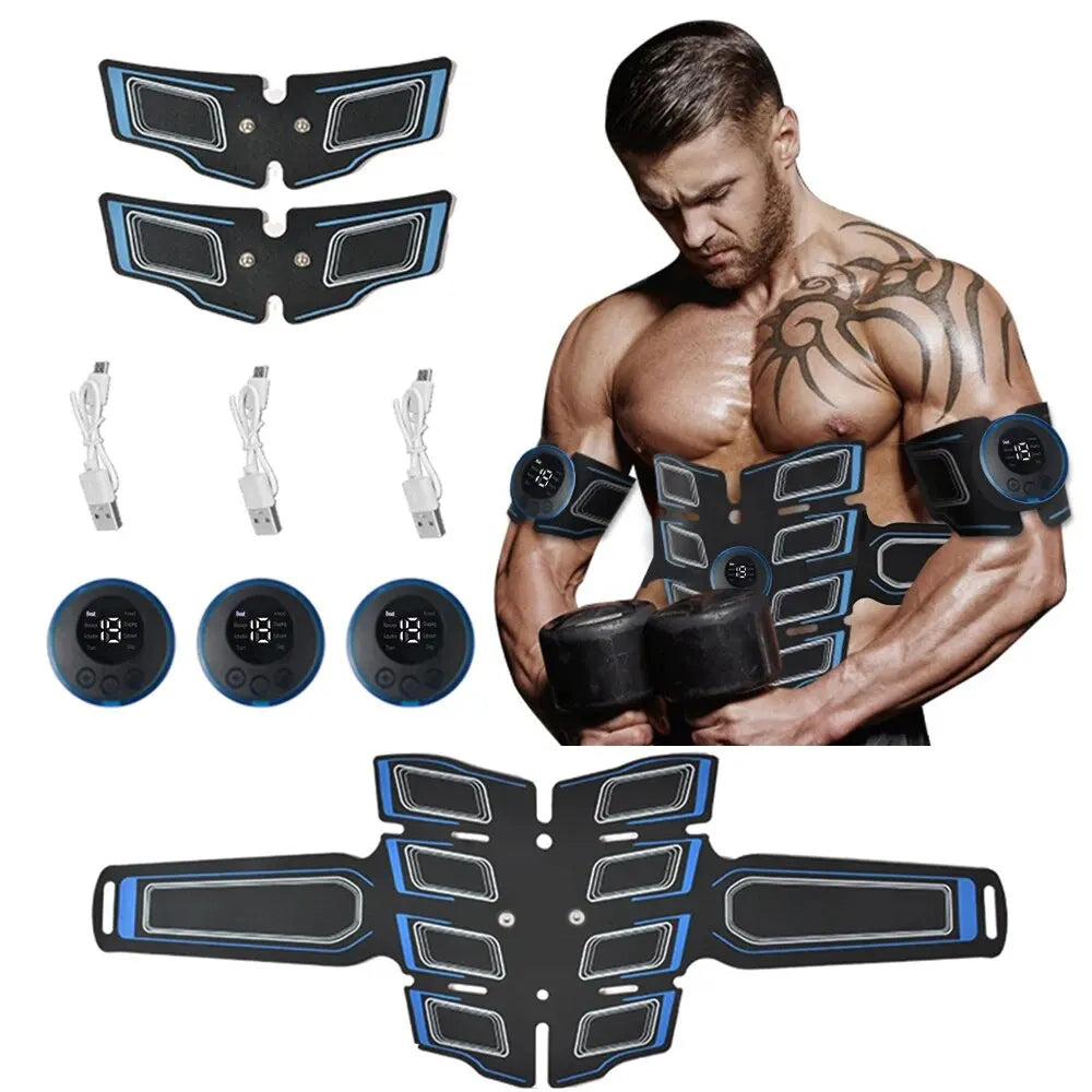 Ceinture Abdos et Corps Électrostimulation – Muscleur Portable Rechargeable USB pour Tonification et Fitness