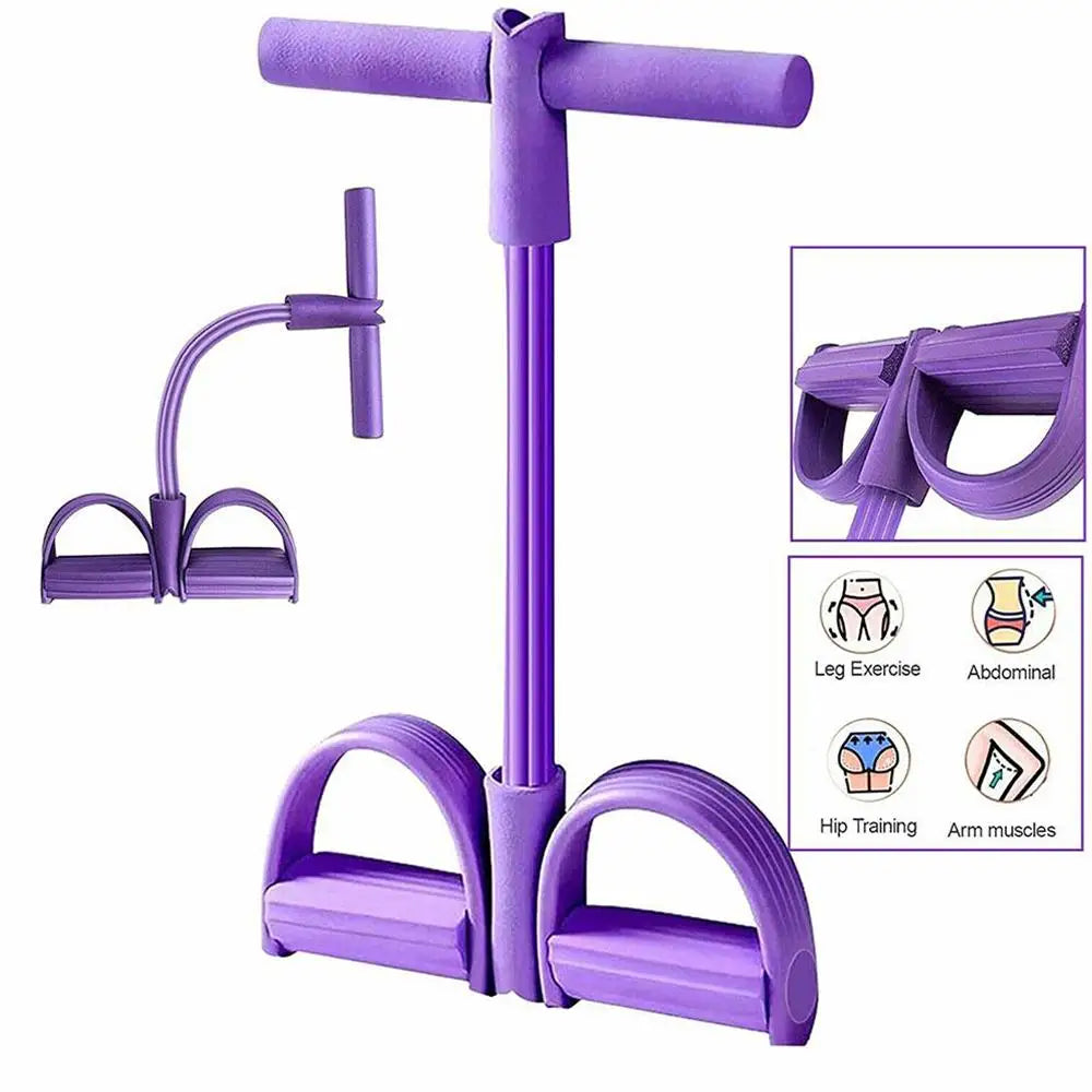 Bandes de résistance fitness avec pédales – corde d’étirement pour abdos et jambes