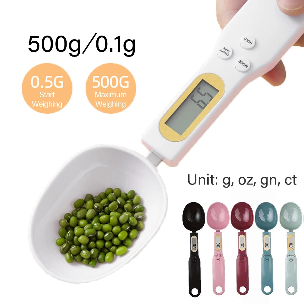 Cuillère balance digitale 500 g/0,1 g – mesure précise des aliments avec écran LCD 🍴⚡