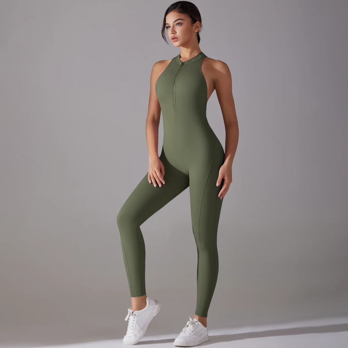 Combinaison de Sport Femme Dos Nu Sculptante – Push Fessier, Yoga & Fitness