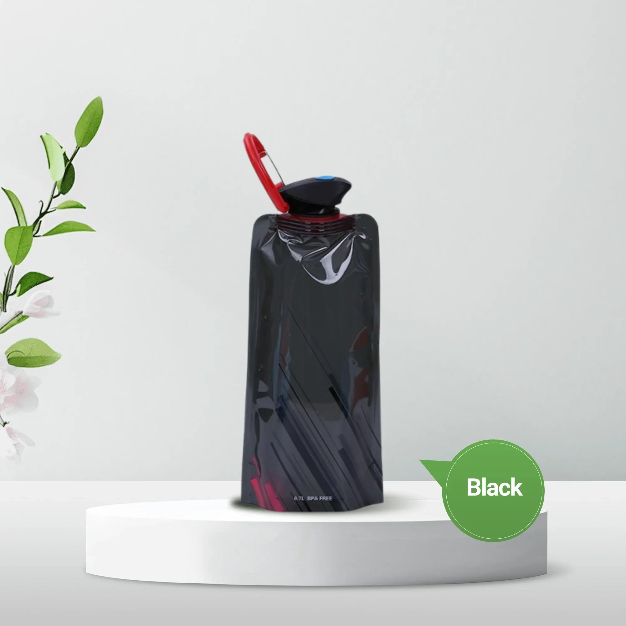 Gourde Pliable Réutilisable 700ml avec Mousqueton