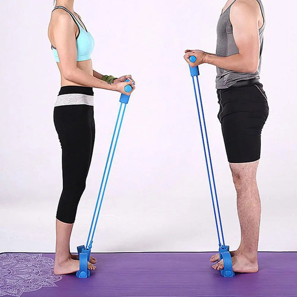 Bandes de résistance fitness avec pédales – corde d’étirement pour abdos et jambes
