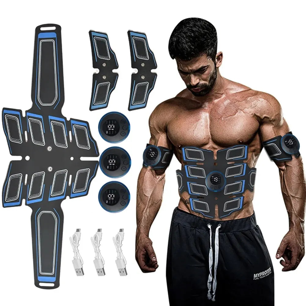 Ceinture Abdos et Corps Électrostimulation – Muscleur Portable Rechargeable USB pour Tonification et Fitness