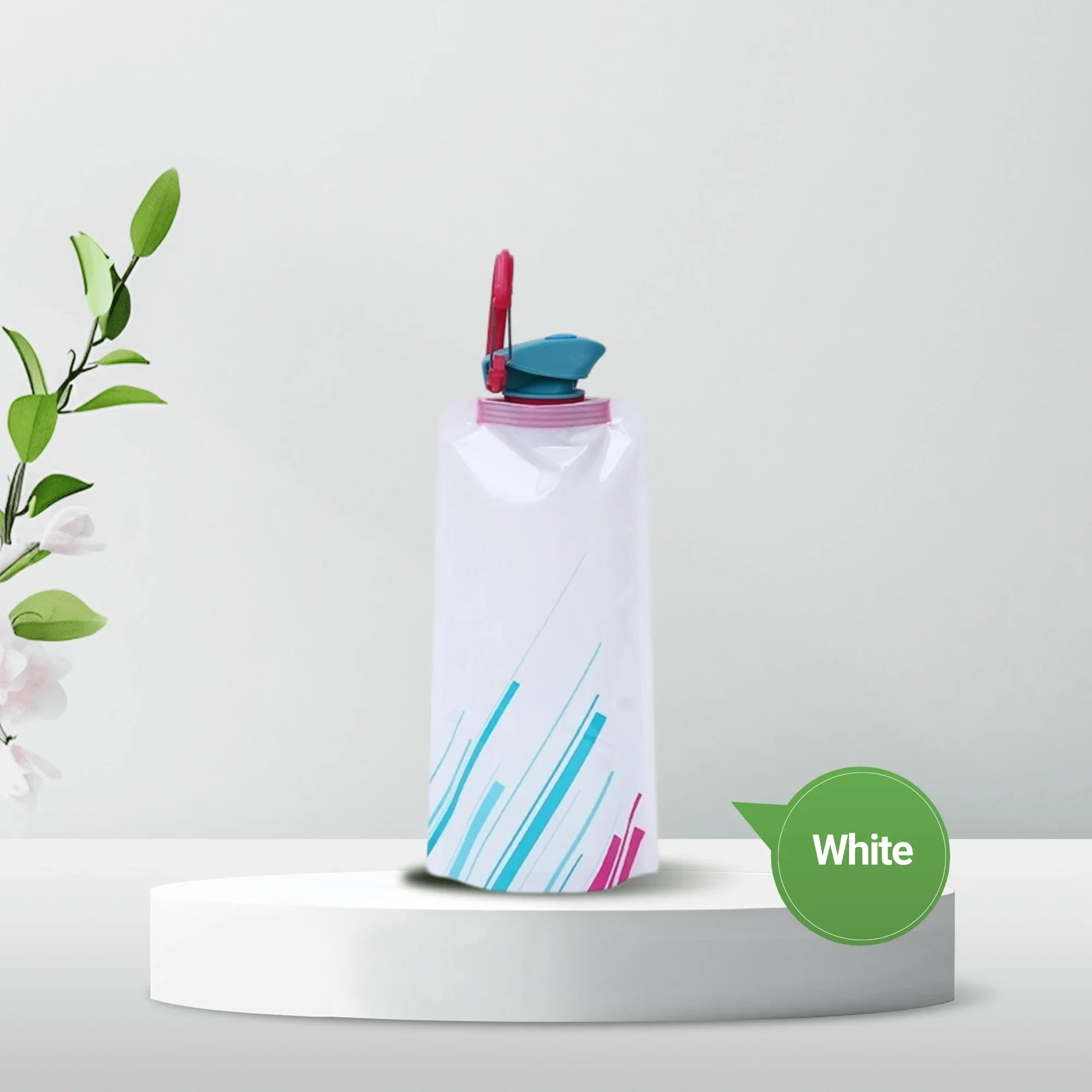 Gourde Pliable Réutilisable 700ml avec Mousqueton