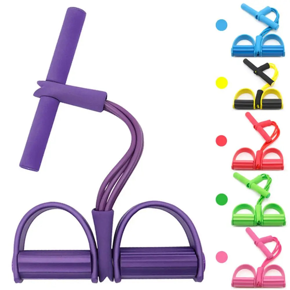 Bandes de résistance fitness avec pédales – corde d’étirement pour abdos et jambes