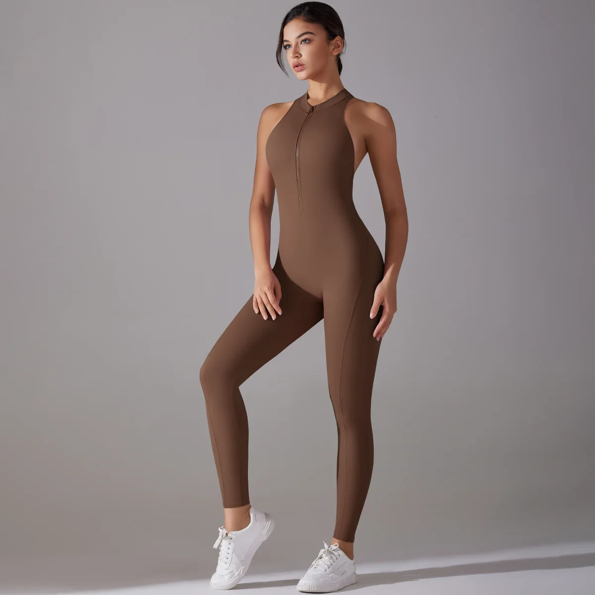 Combinaison de Sport Femme Dos Nu Sculptante – Push Fessier, Yoga & Fitness