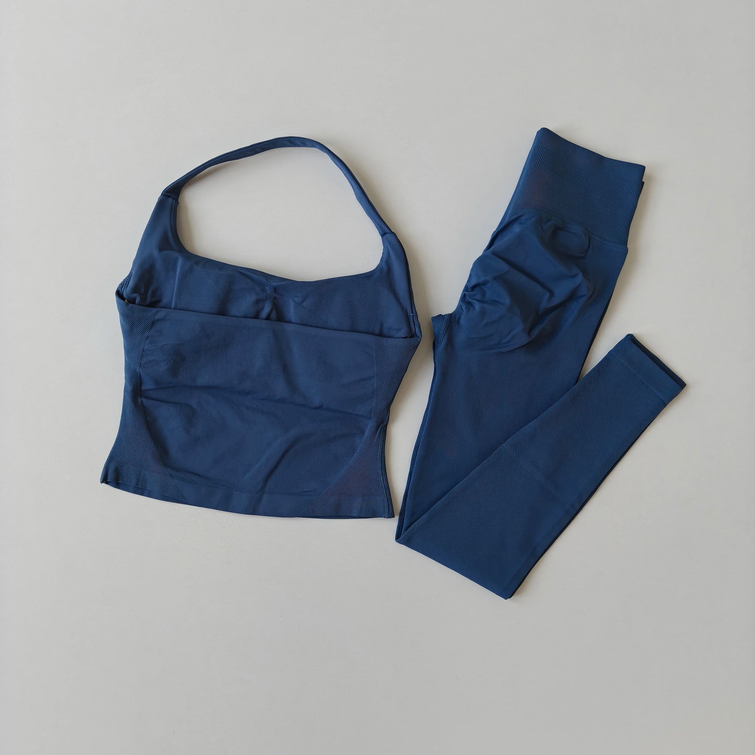 Ensemble de Sport Femme Sans Couture – Leggings Taille Haute et Top de Fitness