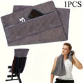 Serviette de Sport Microfibre avec Poche Zippée et Accroche