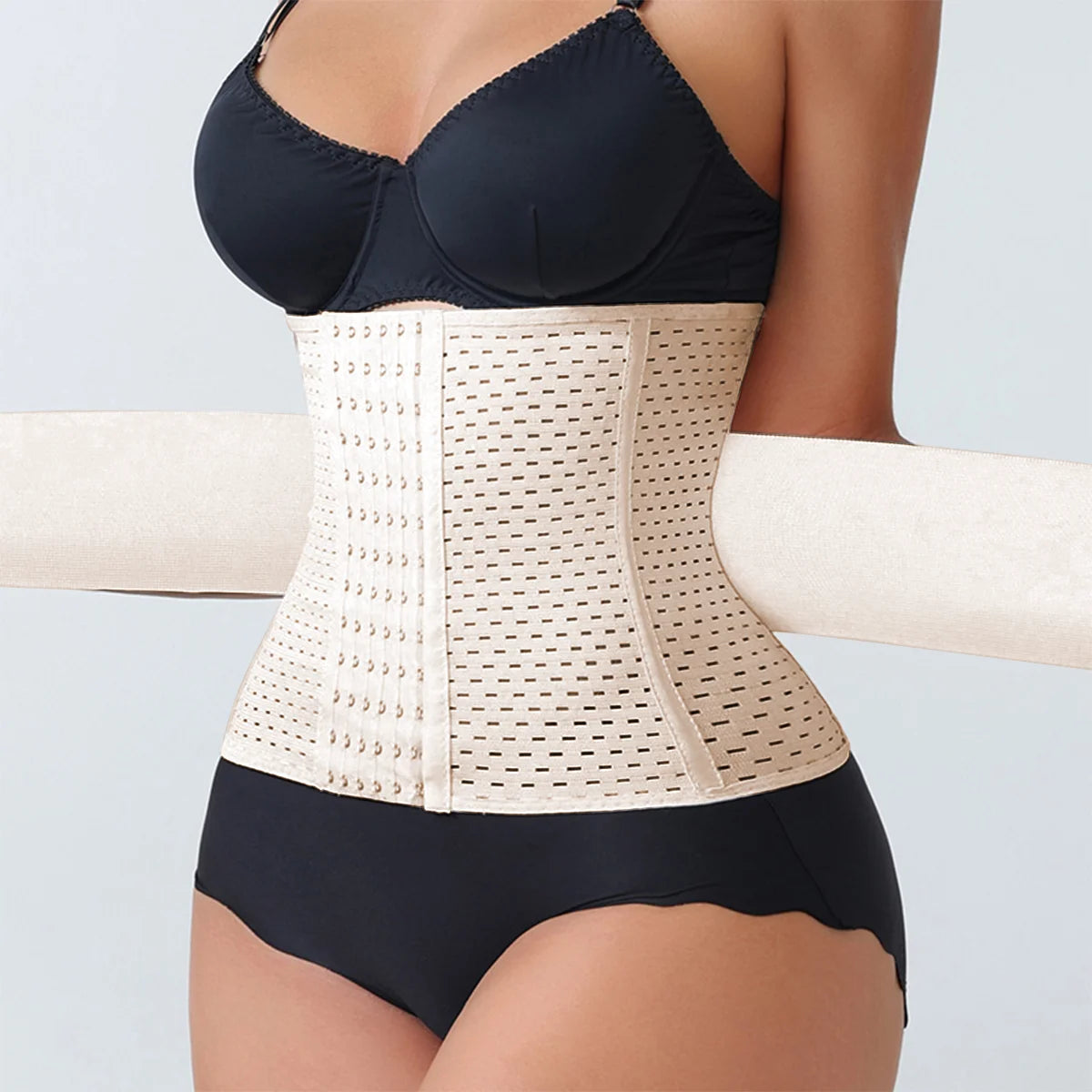 Ceinture taille femme ajustable – corset  à double sangle, contrôle du ventre et soutien dorsal