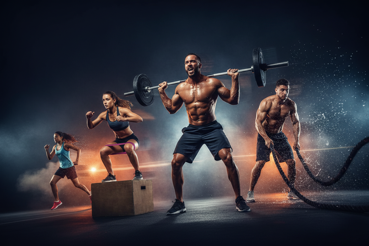 Bannière sportive dynamique