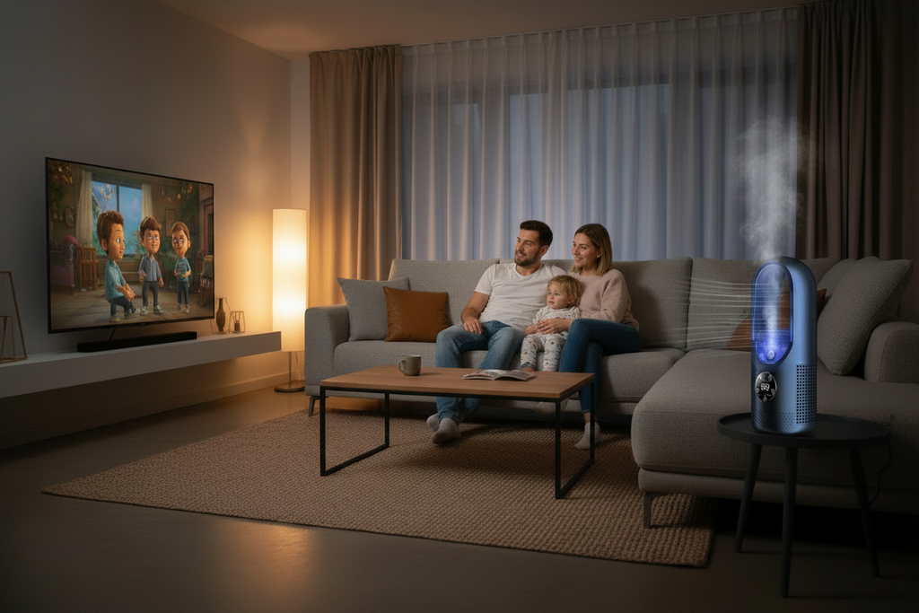 Mini Climatiseur USB avec Humidification — Ventilateur, Refroidisseur & Humidificateur 3-en-1
