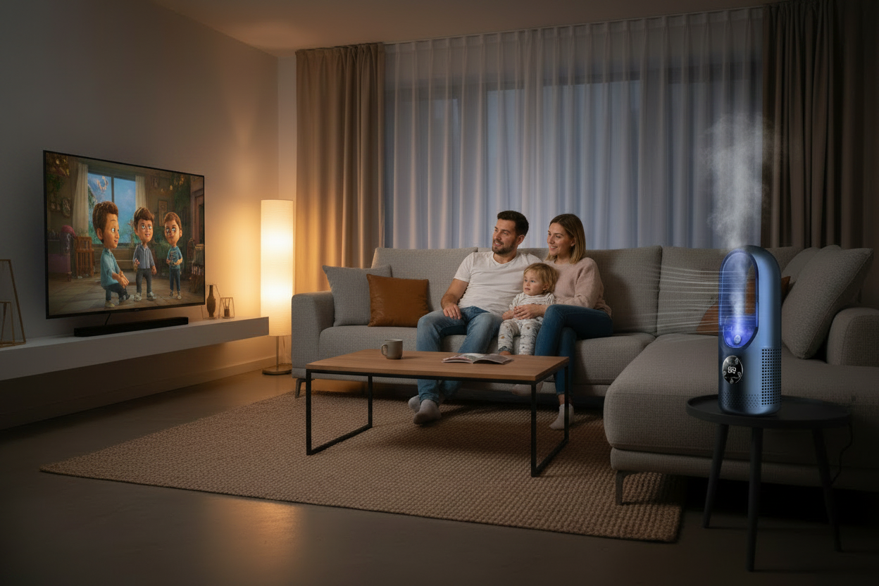 Mini Climatiseur USB avec Humidification — Ventilateur, Refroidisseur & Humidificateur 3-en-1
