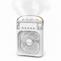 Mini Climatiseur 3-en-1 — Ventilateur, Humidificateur & Lumière LED 7 Couleurs