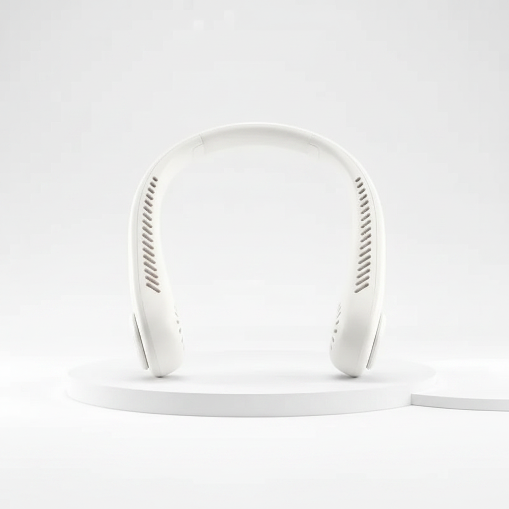 Ventilateur blanc fond blanc studio
